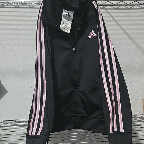 adidas Other - Adidas Black Jacket with Pink Accents